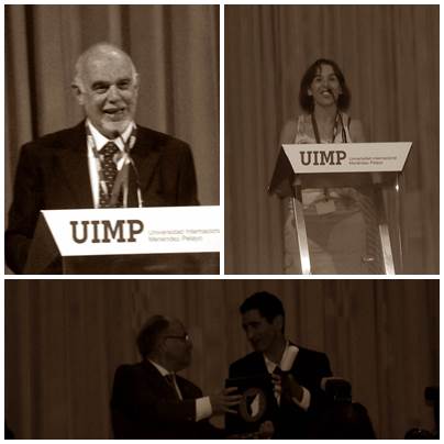 Tres momentos de la entrega del Premio La Barraca.