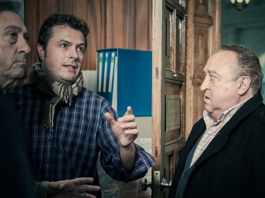 Un momento del rodaje.