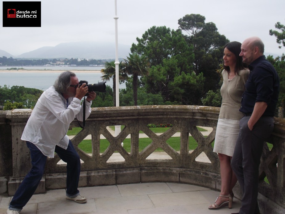 Junto a Campanella ante  el objetivo del fotógrafo Pablo Hojas. 
